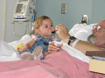 A Visit with Grandpa in the Hospital